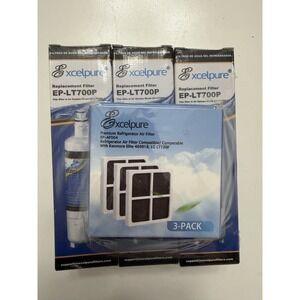 Excelpure EP-LT700P Water Filter 3 Pack + EP-AF004 Air Filter 3 Pack New.   5257